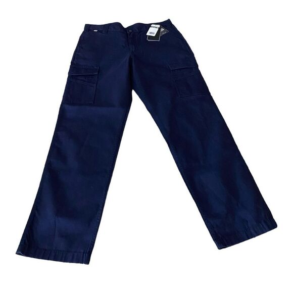 Carhartt FR Rugged Flex Relaxed Fit Canvas Pants 36x34 Blue New Workwear - Picture 3 of 9